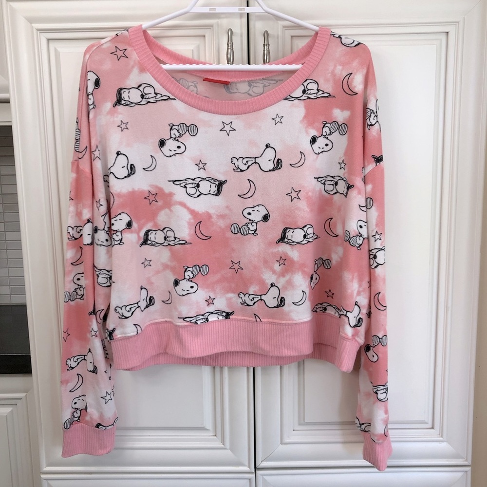 Peanuts oversized Snoopy bedtime print women’s sweatshirt